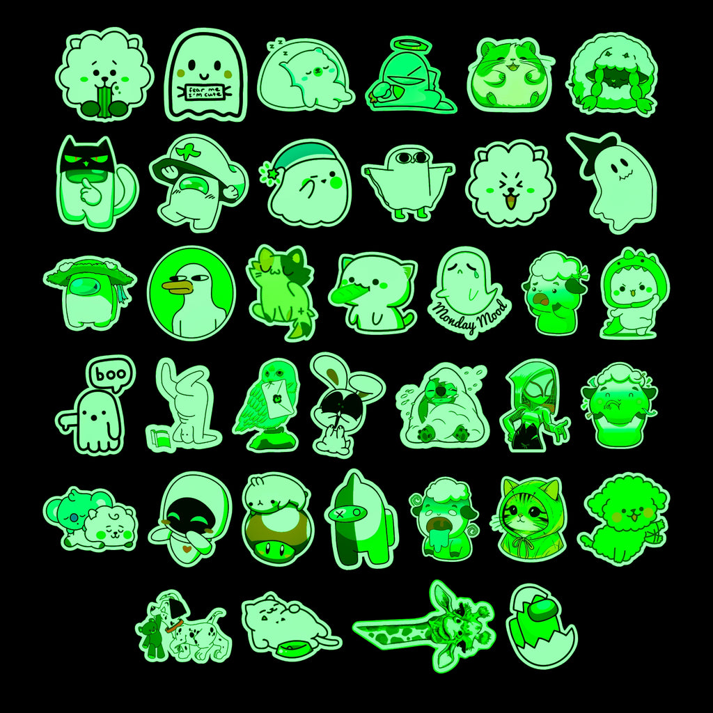 BooCute Glow Sticker Bundle 39pcs