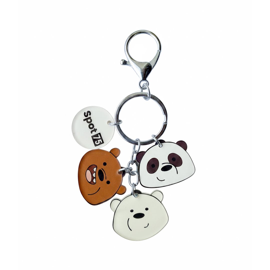 Three Bears - Charm Keychain