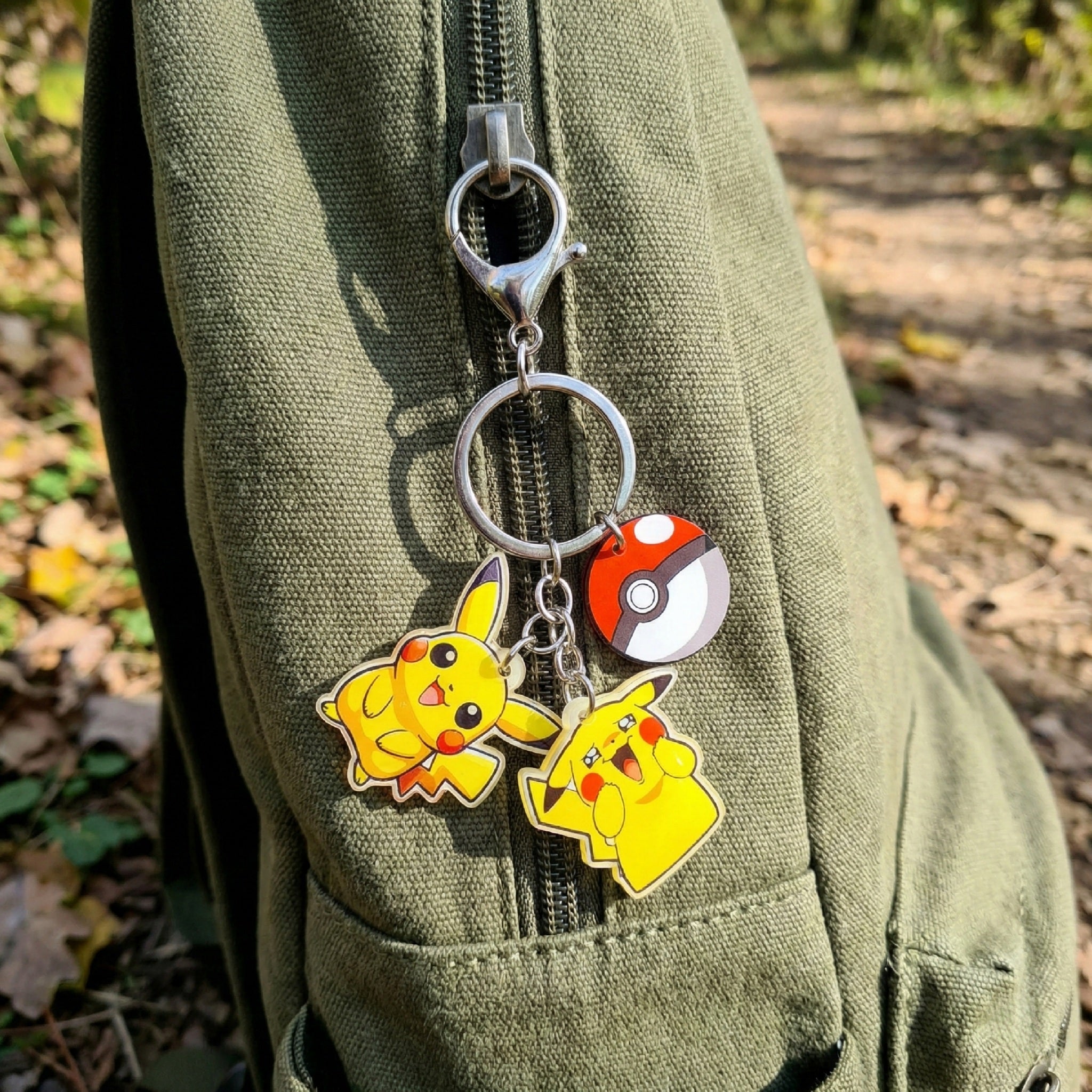 Pokimon & Pikachu - Charm Keychain