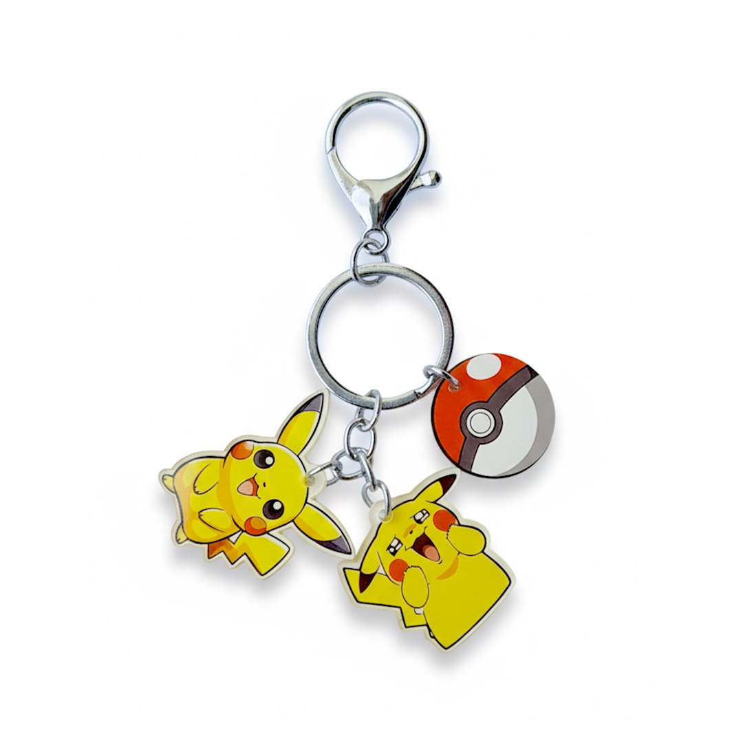 Pokimon & Pikachu - Charm Keychain