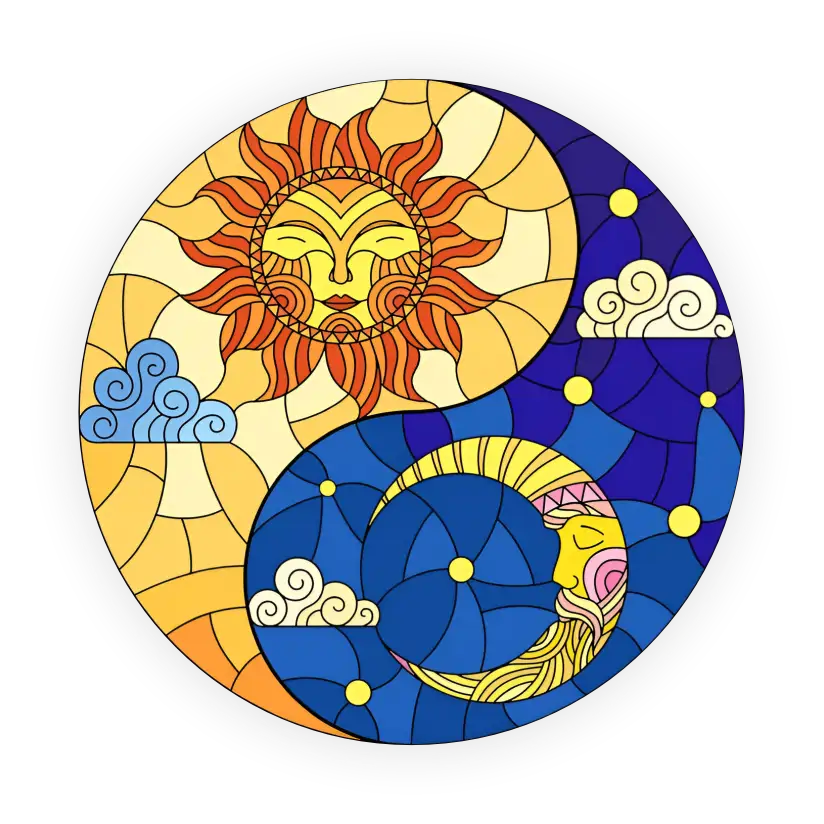 Moon and Sun - Coaster