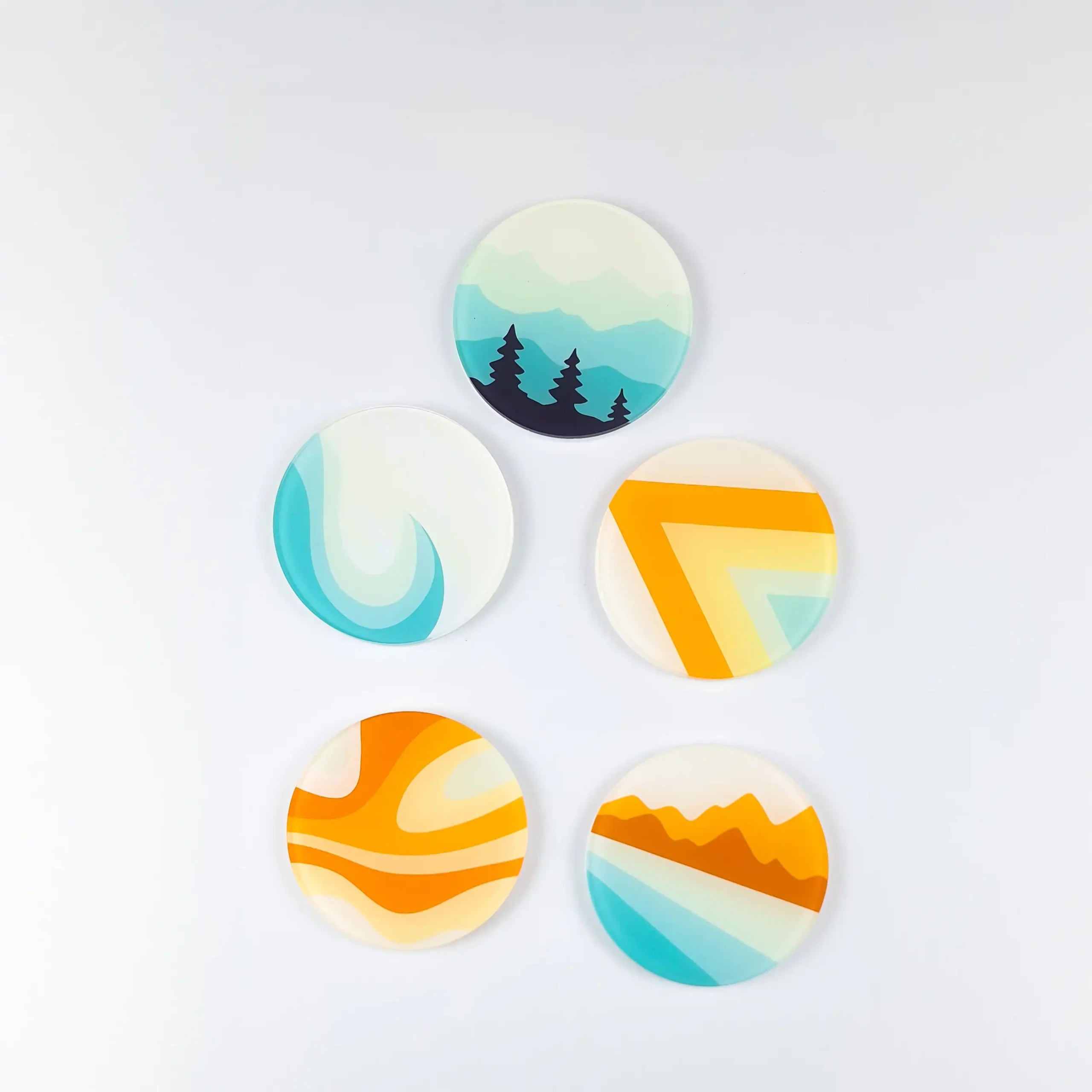 Boho Retro Round 5 Pcs