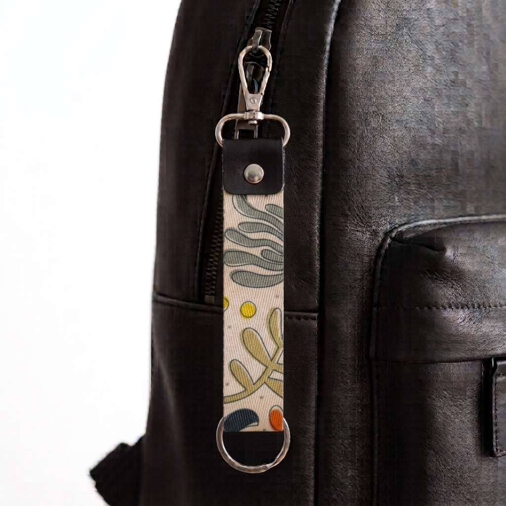Floral Collection fabric keychain 4pcs