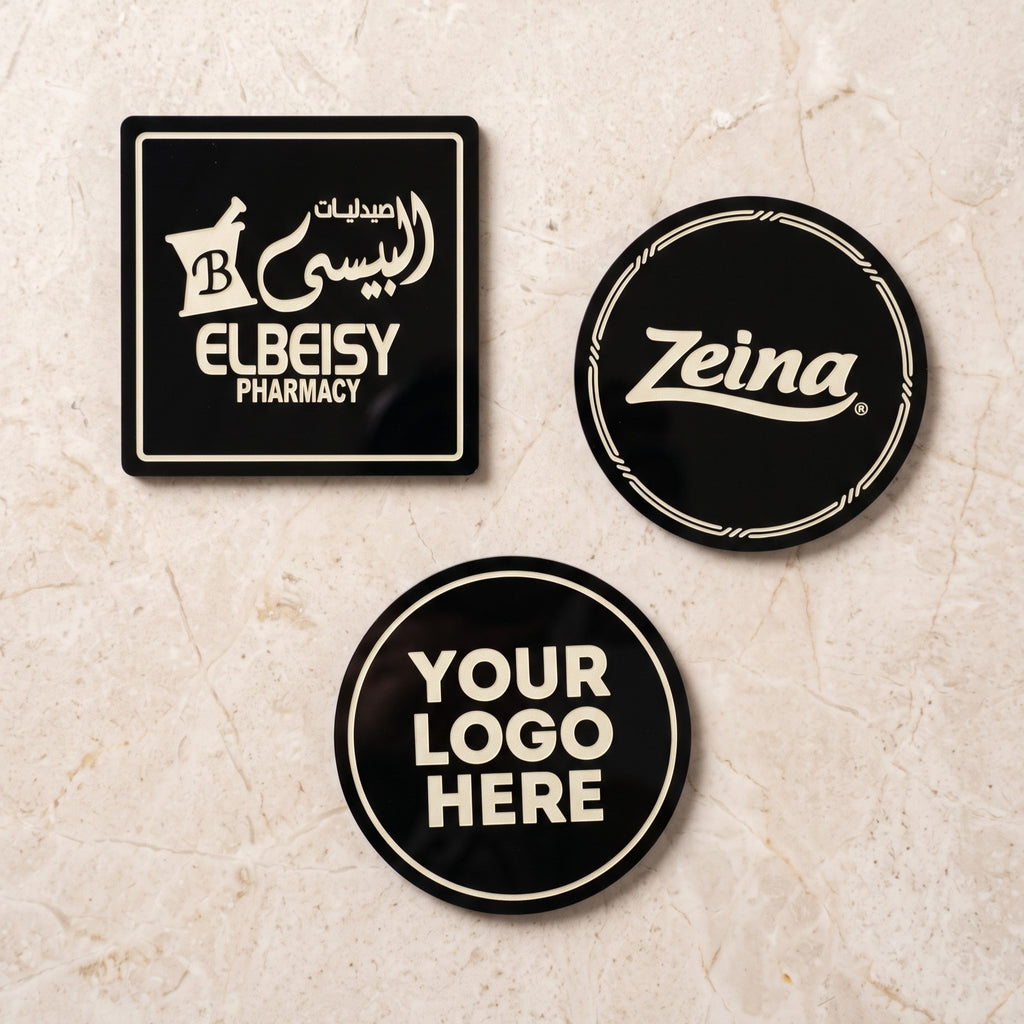 Black Acrylic Coaster