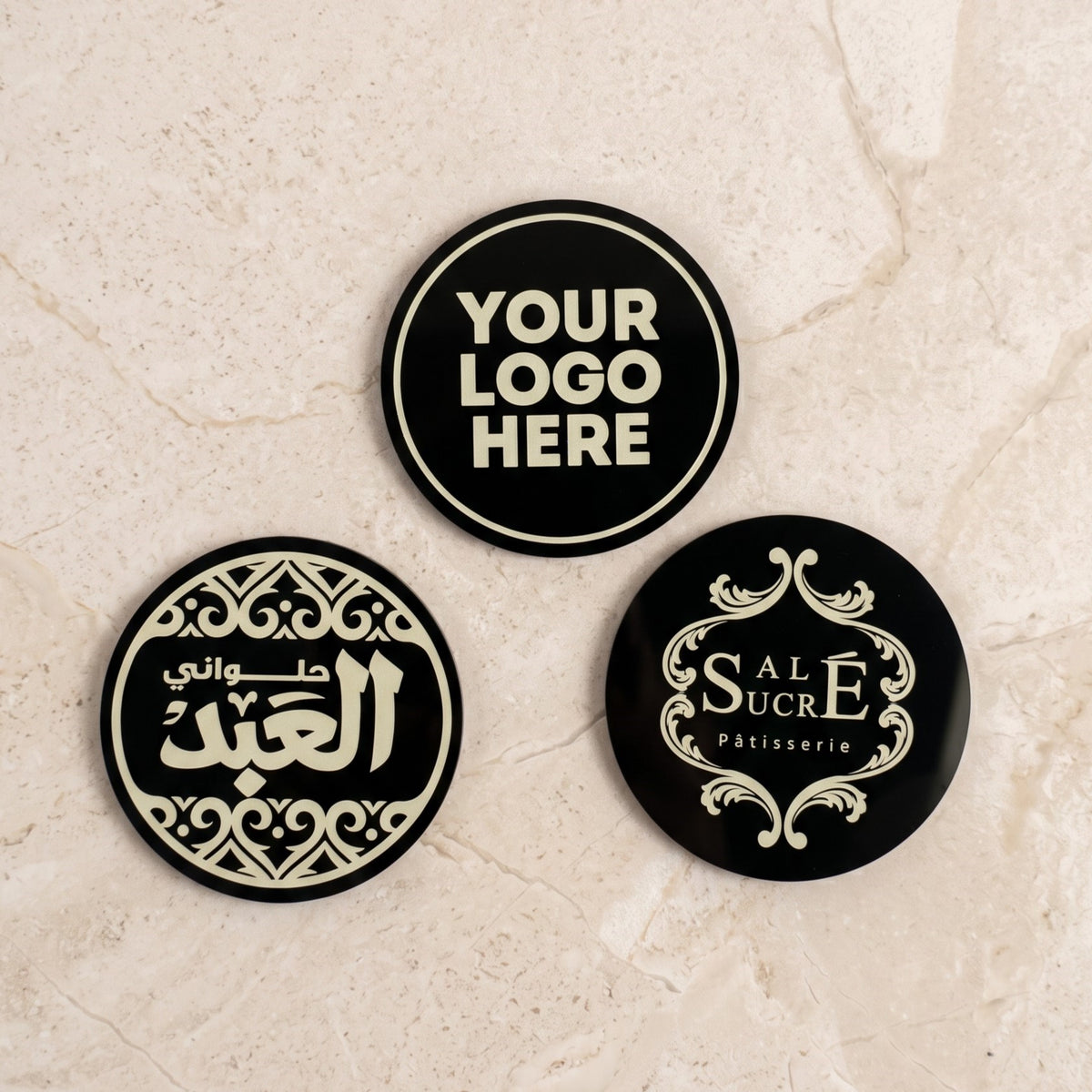 Black Acrylic Coaster