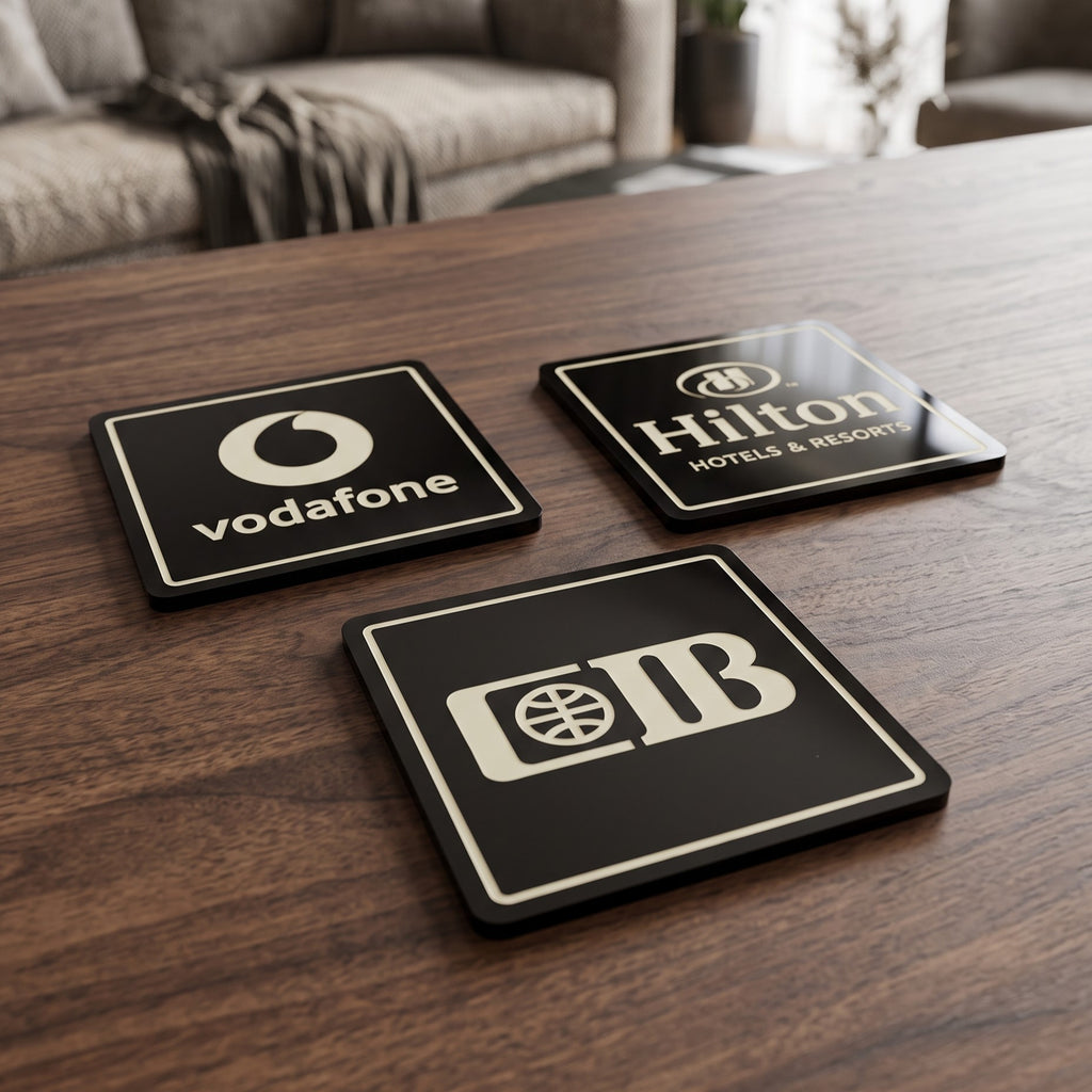 Black Acrylic Coaster