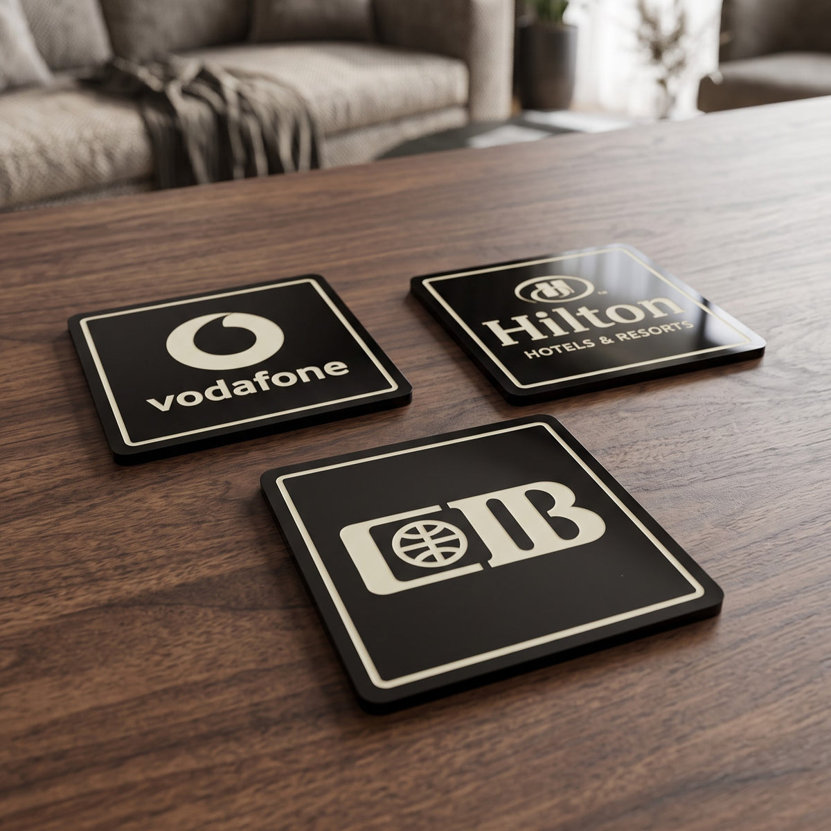 Black Acrylic Coaster