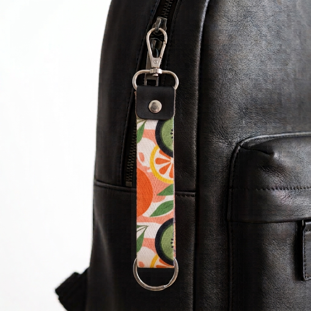 Floral Collection fabric keychain 4pcs