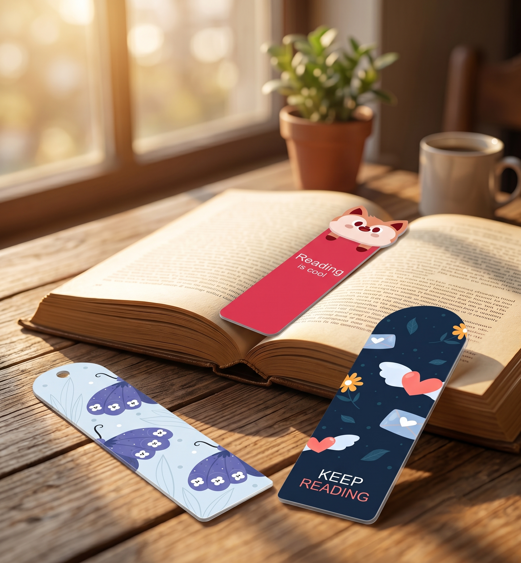 Cozy Reads bookmark 3pcs