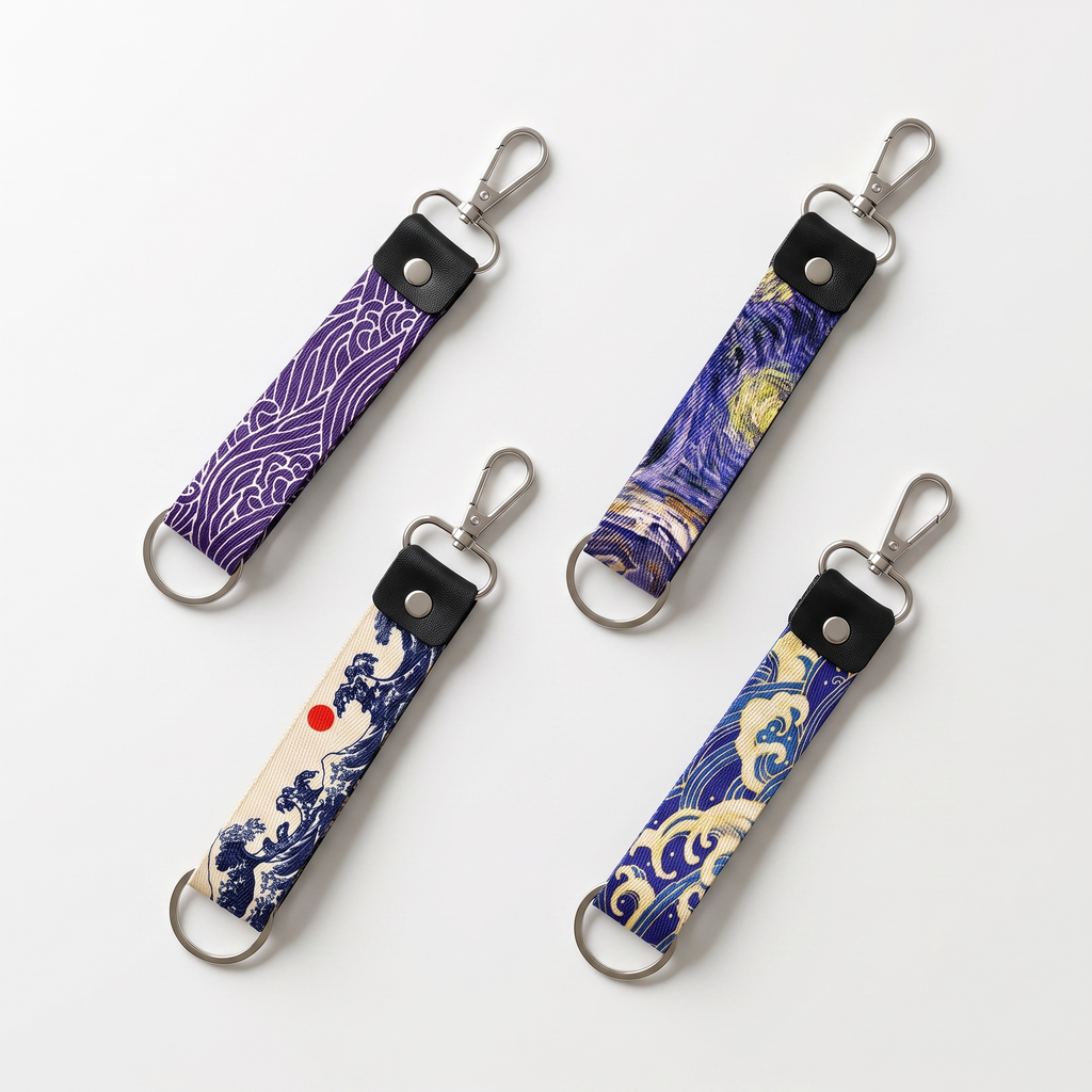 Art Collection fabric keychain 4pcs
