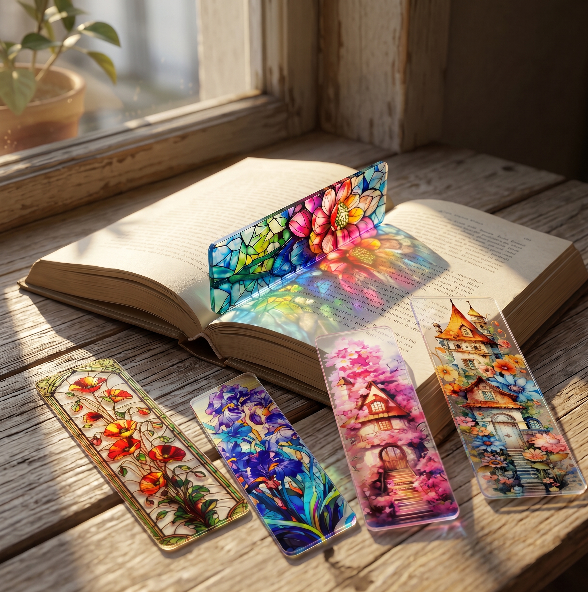 Floral Dreams bookmark 5pcs
