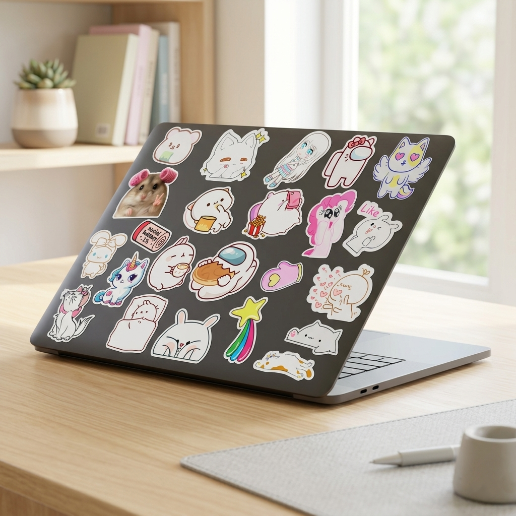 Pink Sticker Bundle 84pcs