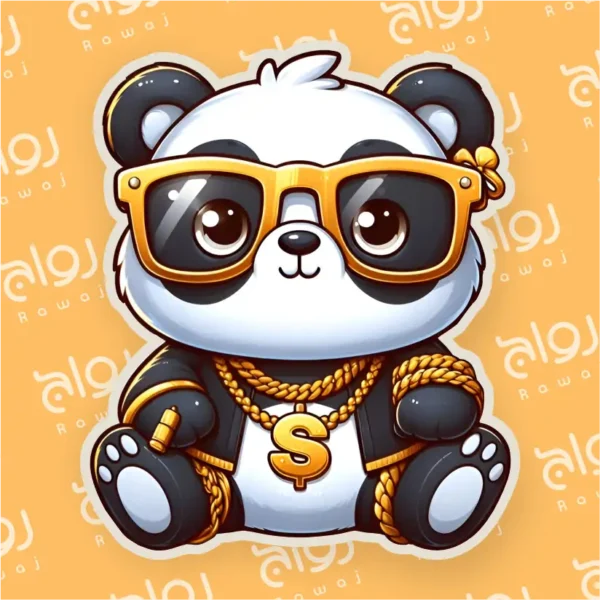 Casual Panda - sticker - Image 2