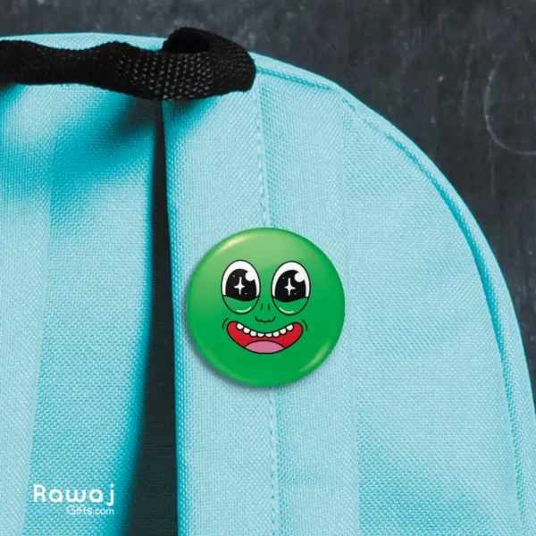 Green Face - Button Badge - Image 3