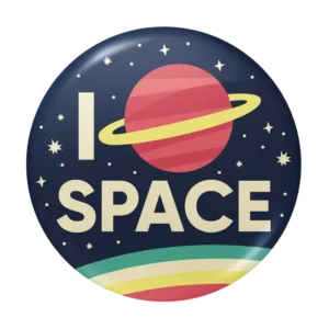 I Love Space - Button Badge