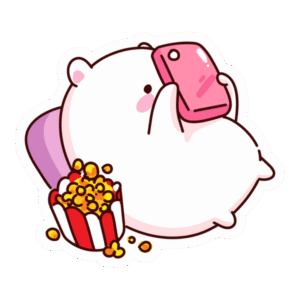 Movie Bunny  - Glow Sticker