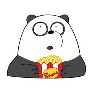 Popcorn Panda - Glow Sticker