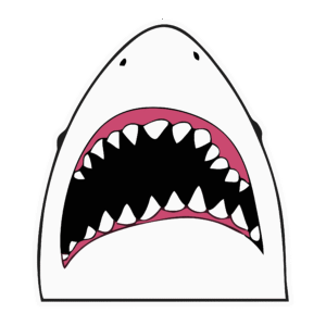Shark Mouth - Glow Sticker