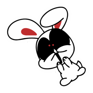 Scary Bunny - Glow Sticker