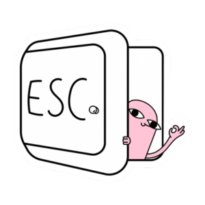 Esc Key - Glow Sticker